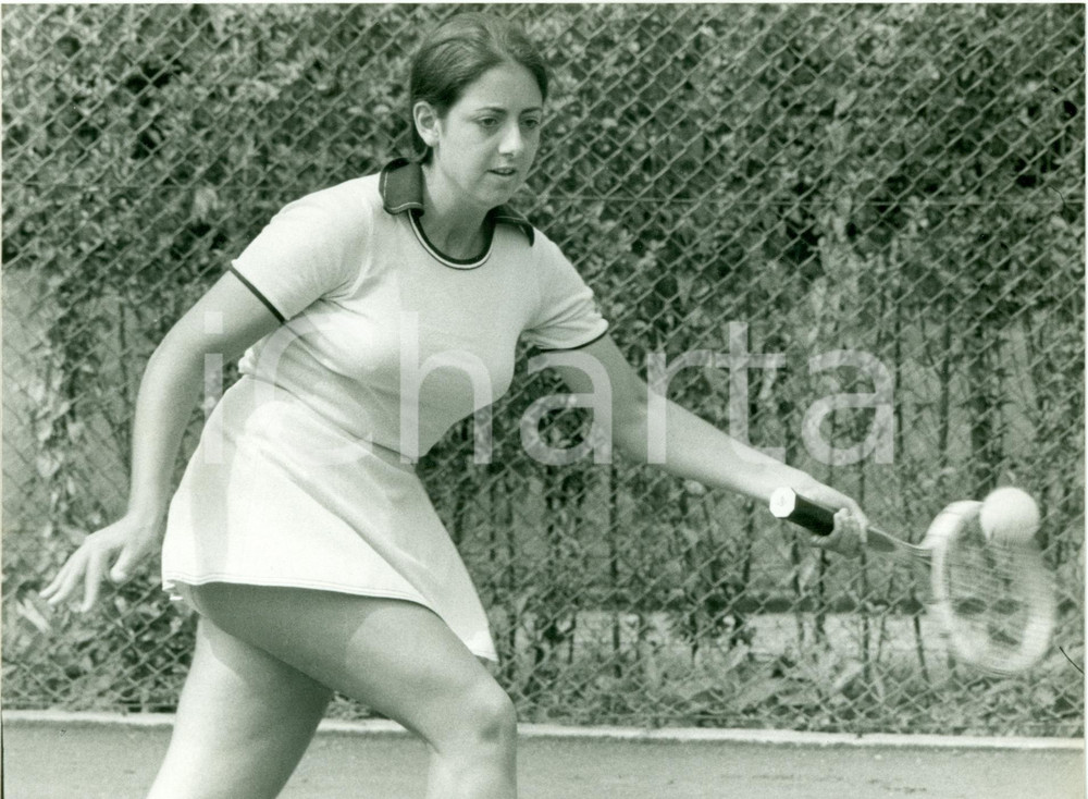 Fotografia d epoca originale 1980 ca TENNIS Ritratto Antonella ROSA si allena Fotografia 1