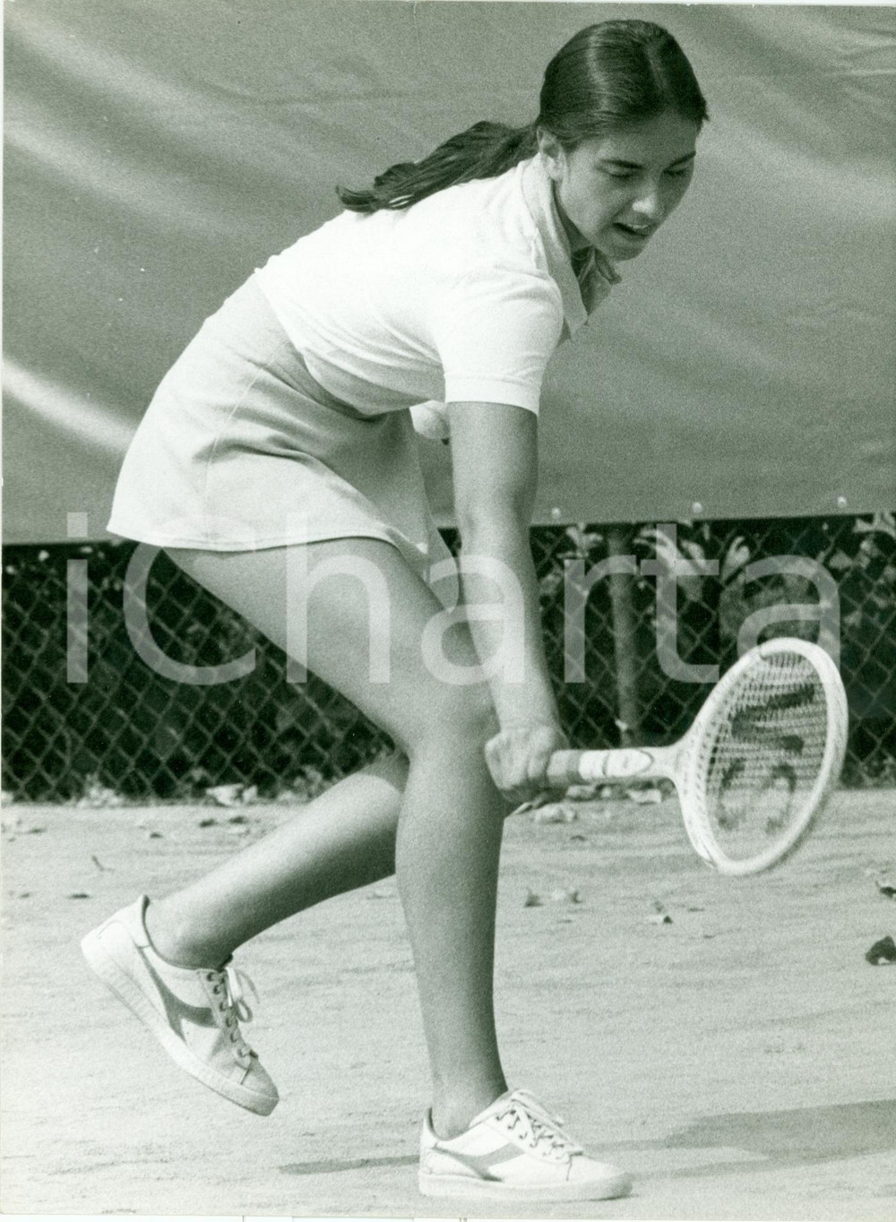 Fotografia d epoca originale 1980 ca TENNIS Manuela ZONI durante un incontro Fotografia 1
