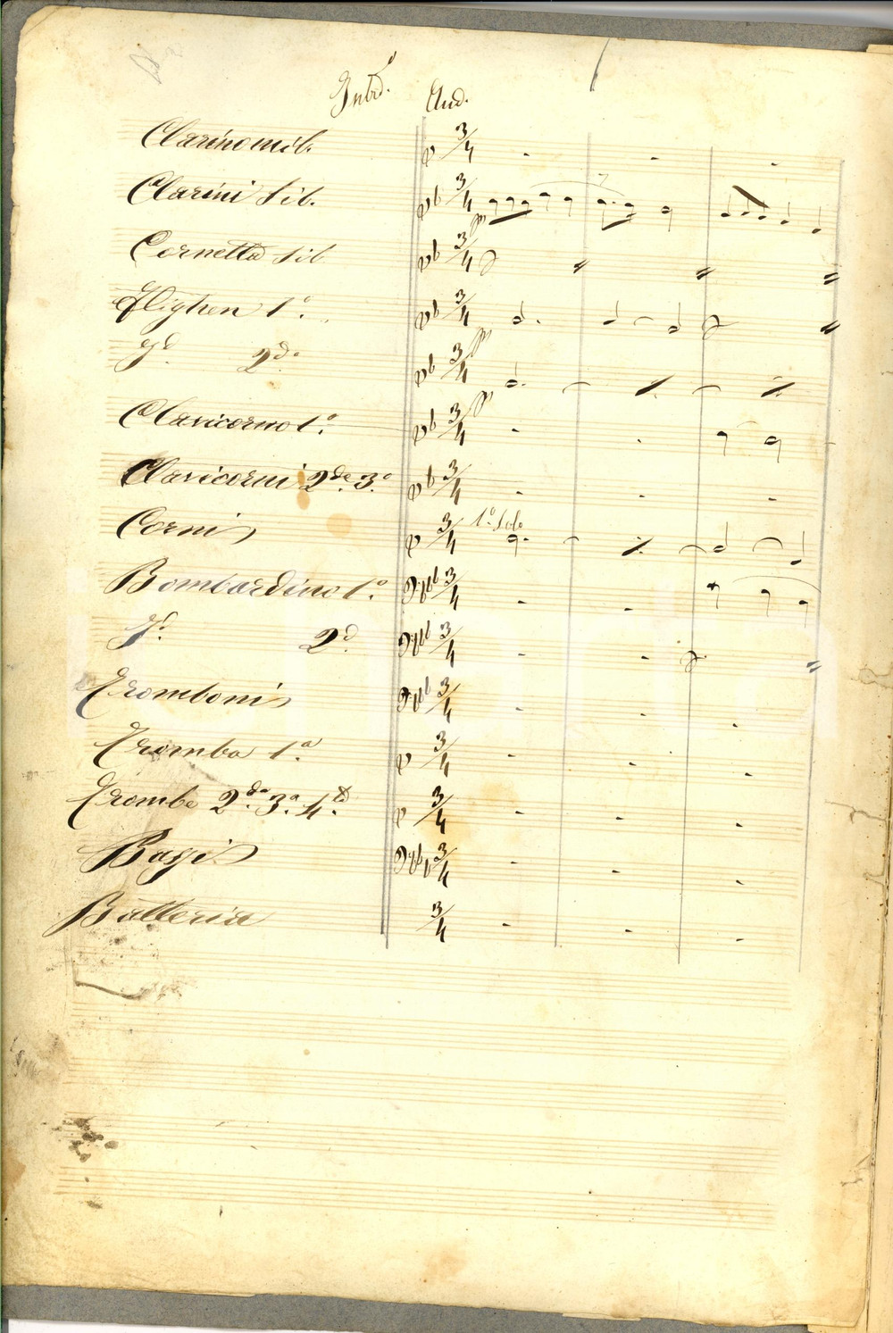 Oggetto da collezione cartaceo 1887 Gaetano TOSI Valzer  Non ti ho veduta  Partitura manoscritta 1