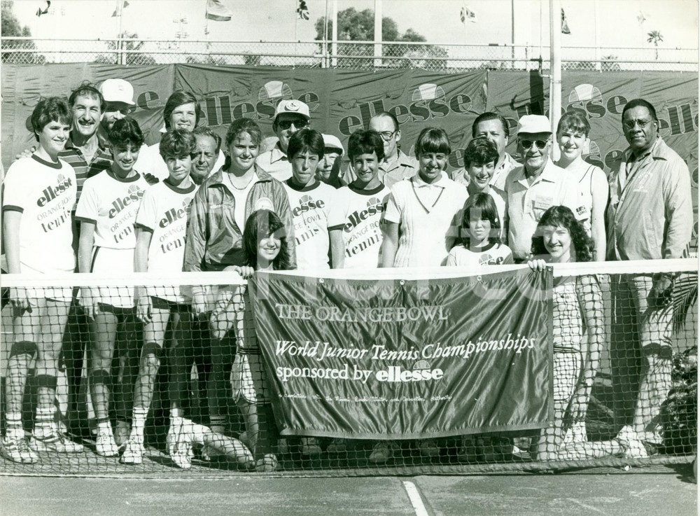 Fotografia d epoca originale 1981 MIAMI USA Tennis Raffaella REGGI premiazione Under 16 ORANGE BOWL 1