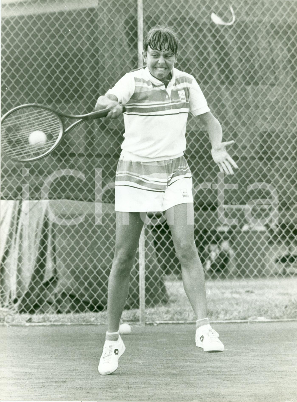 Fotografia d epoca originale 1981 TENNIS Raffaella REGGI durante gli allenamenti Fotografia 1