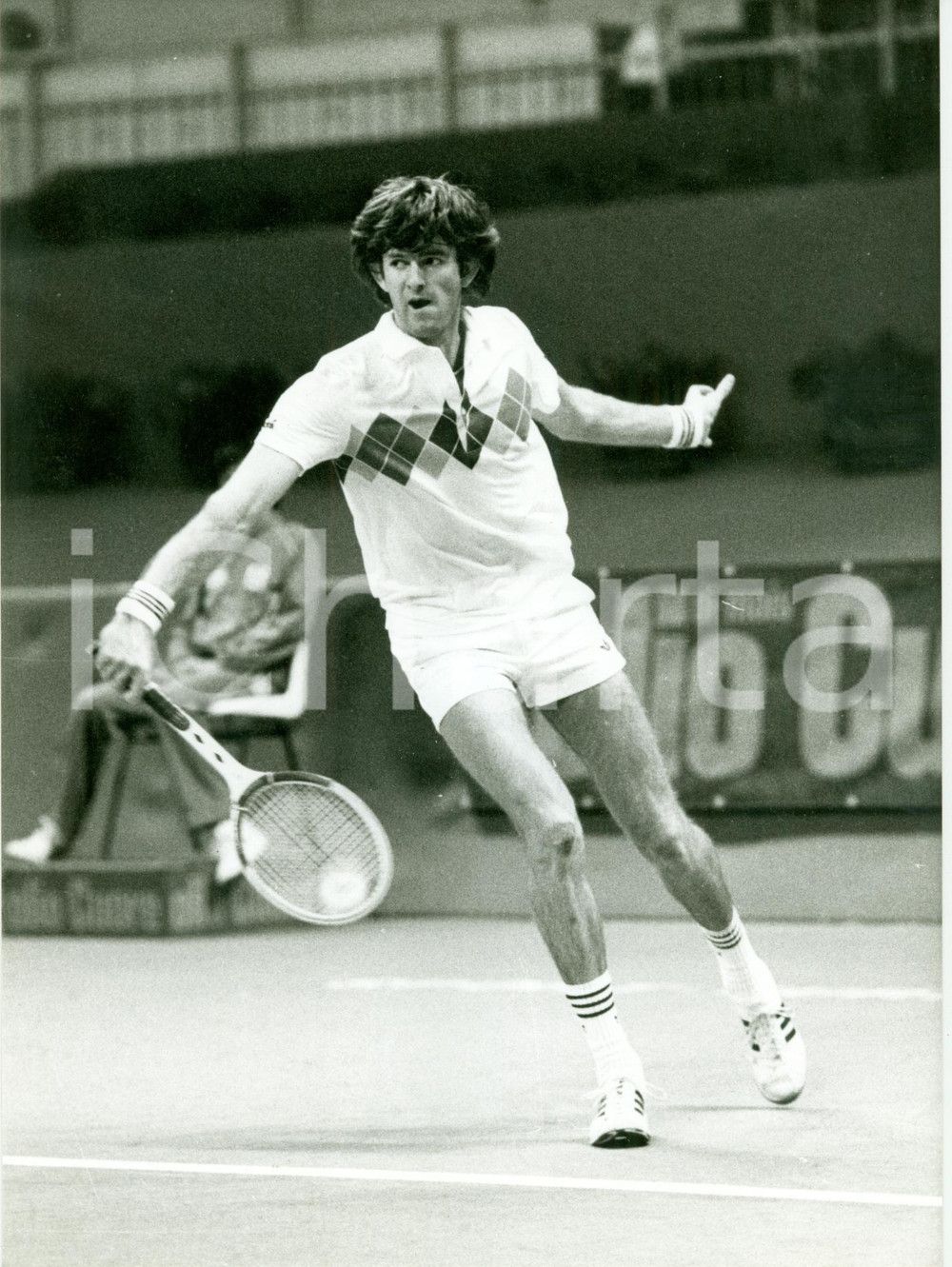 Fotografia d epoca originale 1983 MILANO Tennis Kevin CURREN al match del MILAN INDOOR Fotografia 1