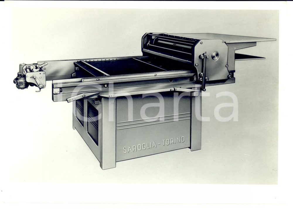 Fotografia d epoca originale 1960 TORINO Prototipo torchio tipografico SAROGLIA Foto HAUS Archeologia ind.le 1