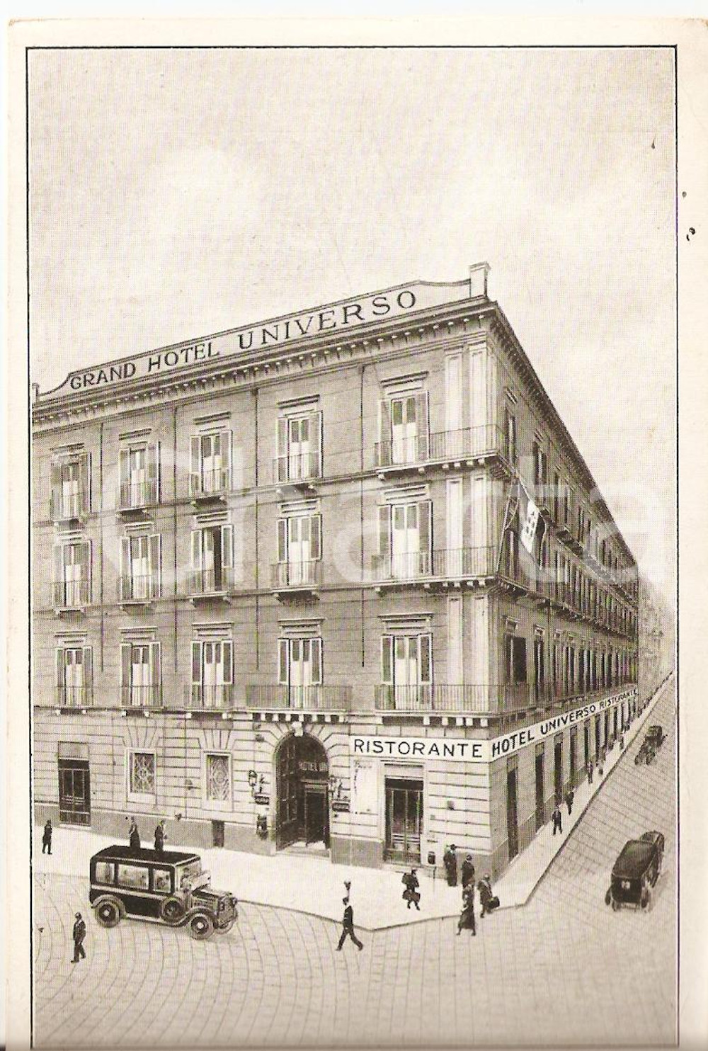 Cartolina originale da collezione 1940 ca NAPOLI Veduta Grand Hotel UNIVERSO Cartolina FG NV 1