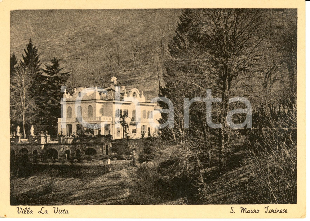 Cartolina originale da collezione 1940 ca SAN MAURO TORINESE TO Veduta di VILLA LA VISTA Cartolina FG NV 1