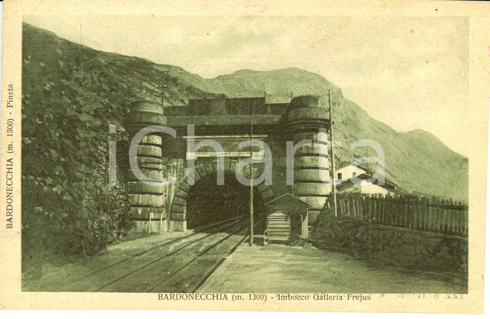 Cartolina originale da collezione 1930 ca BARDONECCHIA TO Imbocco galleria del FREJUS Cartolina FP NV 1