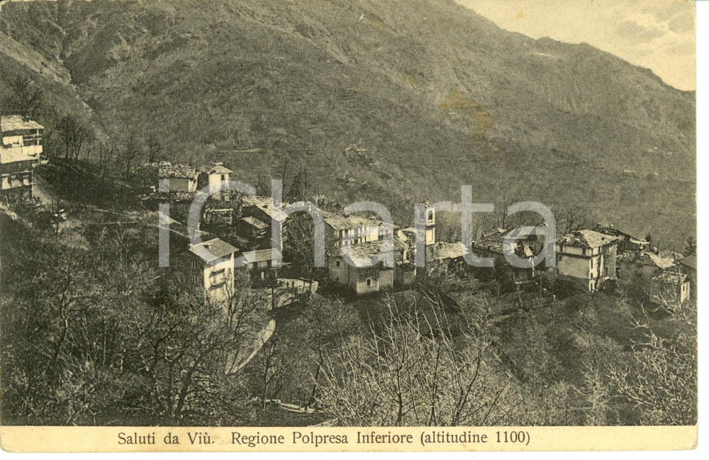 Cartolina originale da collezione 1940 ca VIU  TO Scorcio panoramico Regione POLPRESA Inferiore Cartolina FP NV 1