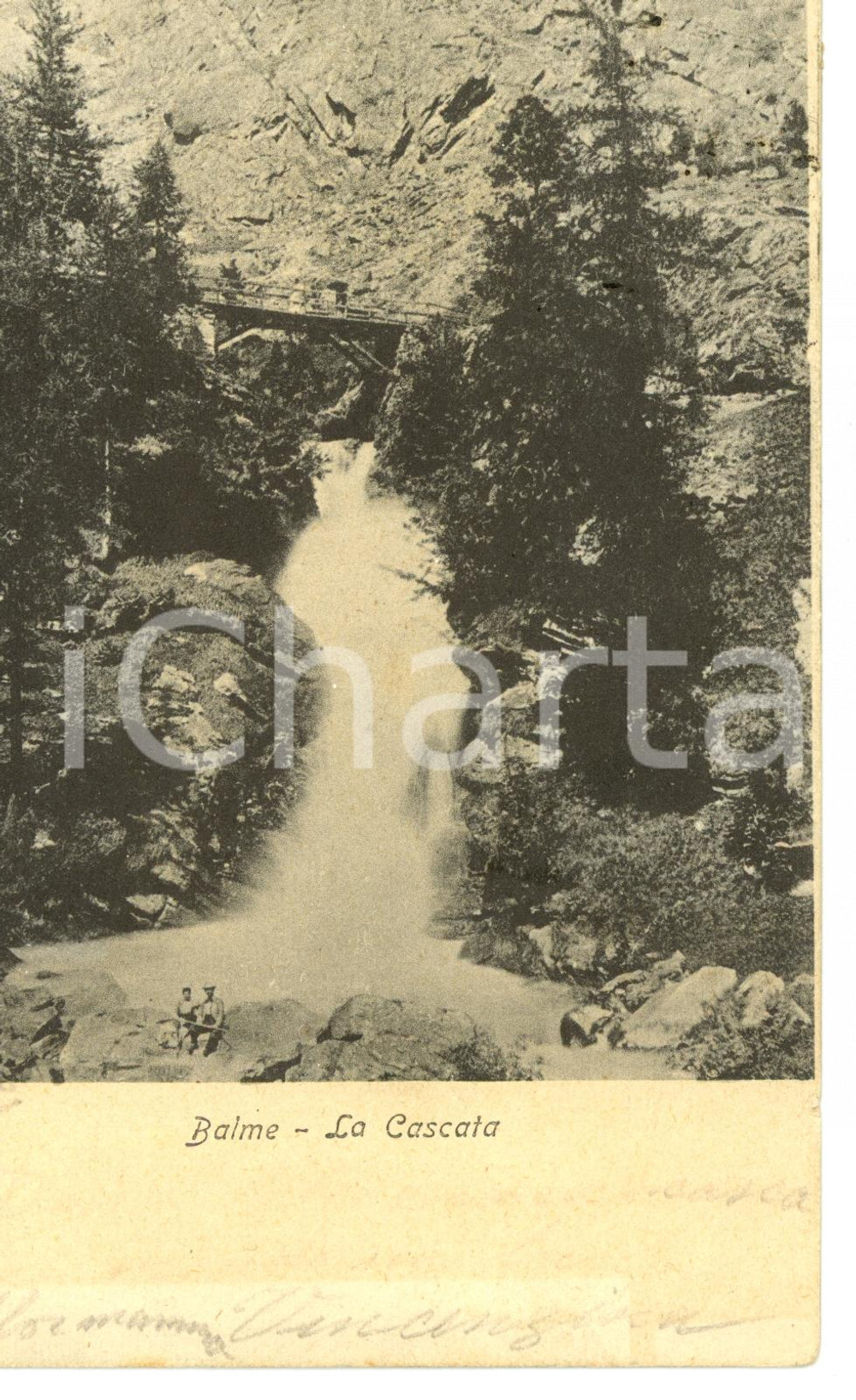 Cartolina originale da collezione 1902 BALME TO Veduta della Cascata Cartolina FP VG 1
