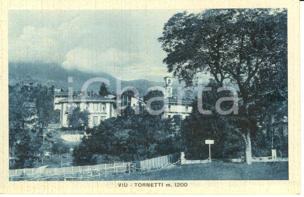 Cartolina originale da collezione 1930 ca VIU  TO Scorcio panoramico frazione TORNETTI Cartolina FP NV 1