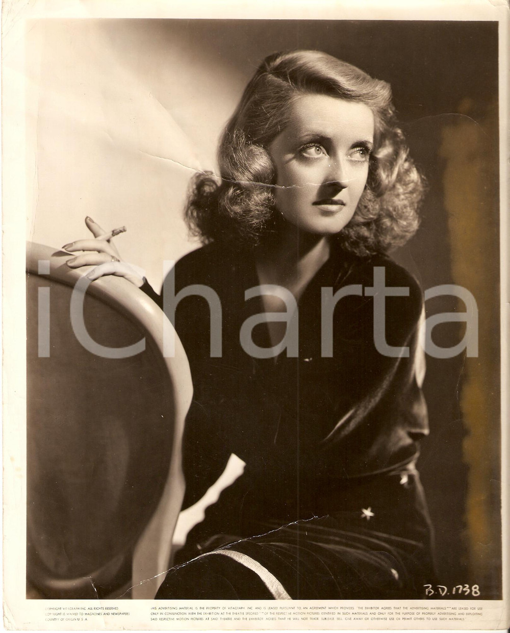 Fotografia d epoca originale 1937 BETTE DAVIS Avventura a Mezzanotte WARNER BROS Fotografia 1