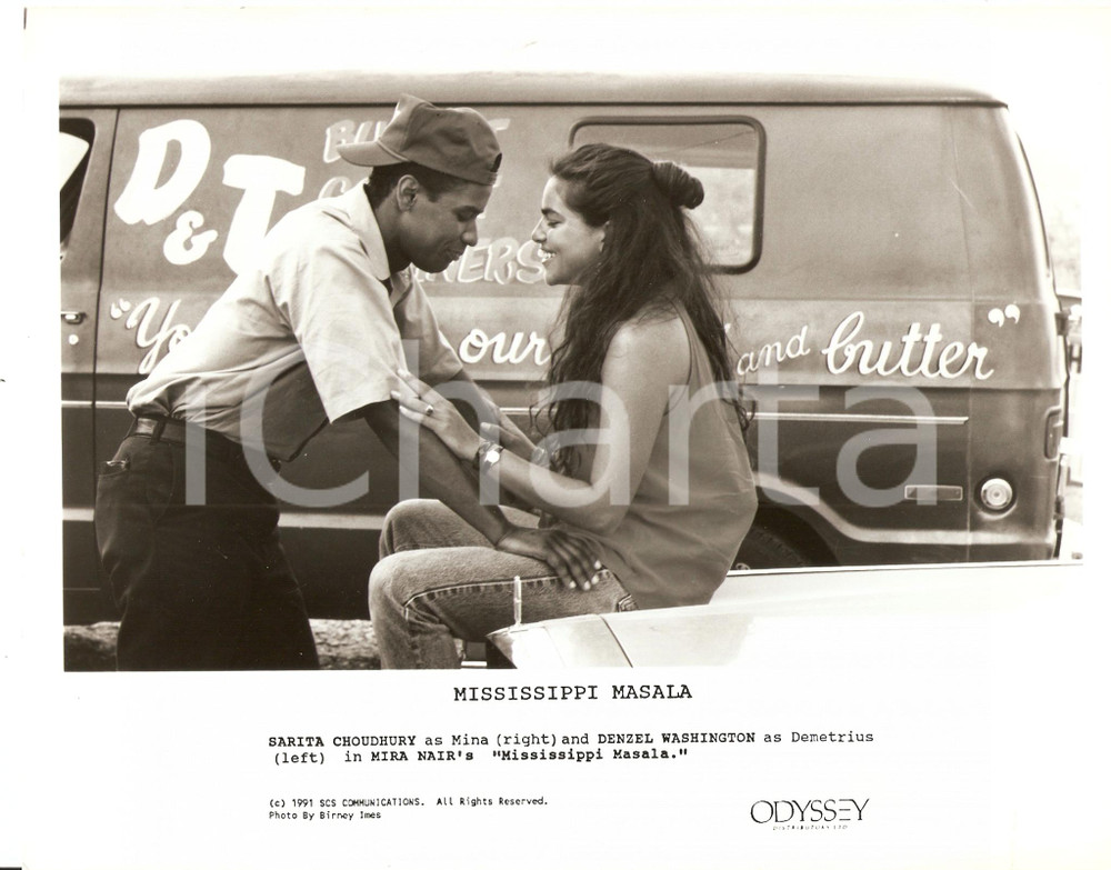 Fotografia d epoca originale 1991 MISSISSIPPI MASALA Denzel WASHINGTON Sarita CHOUDHURY Nair Foto di scena 1