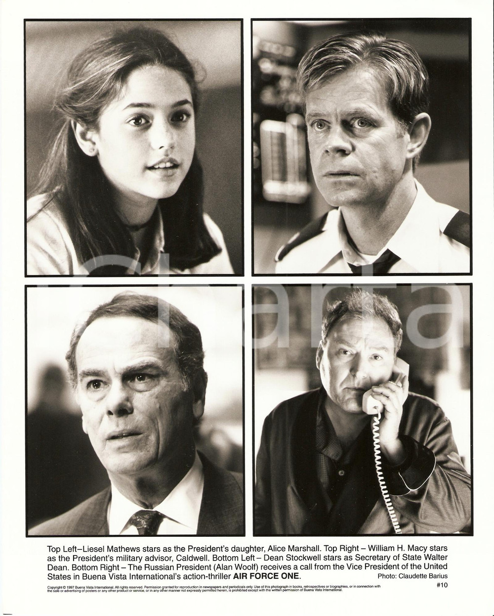 Fotografia d epoca originale 1997 AIR FORCE ONE William H. MACY Dean STOCKWELL Alan WOOLF Liesel MATHEWS Foto 1