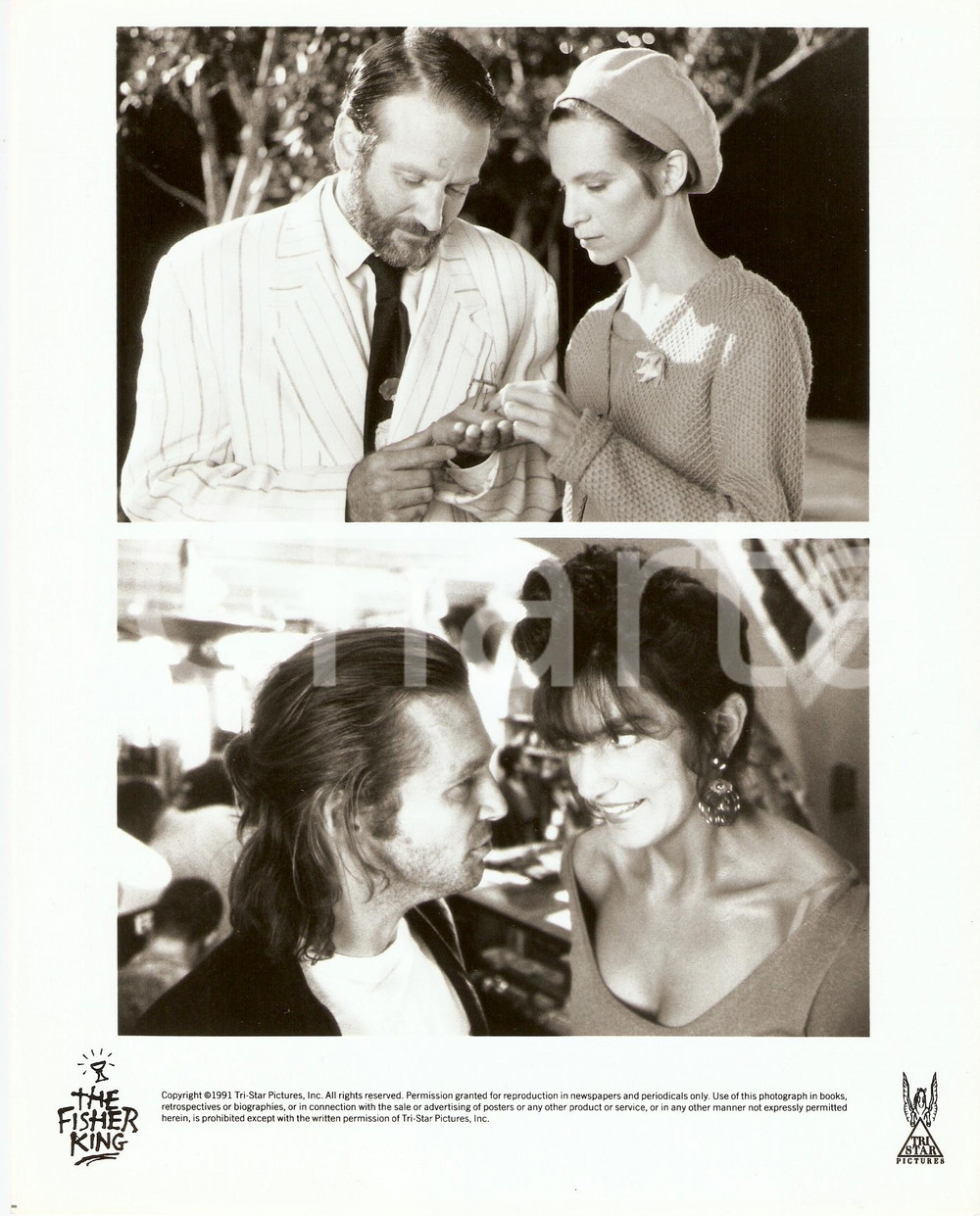 Fotografia d epoca originale 1991 THE FISHER KING Robin WILLIAMS Jeff BRIDGES Amanda PLUMMER Foto di scena 1