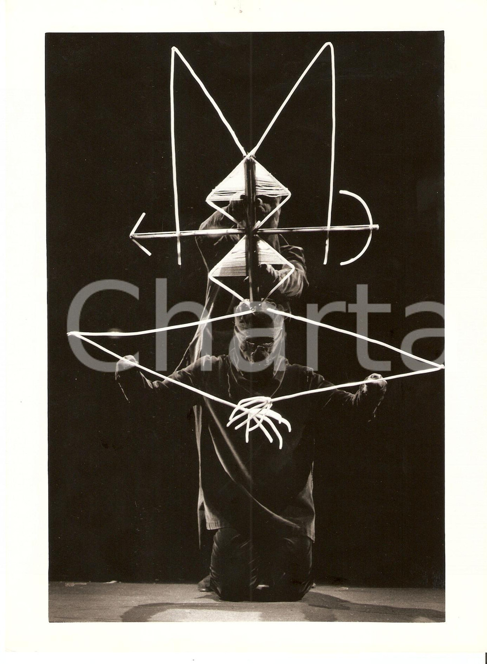 Fotografia d epoca originale 1992 BERGAMO  PANE BLU Teatro del BURATTO Foto di scena 1