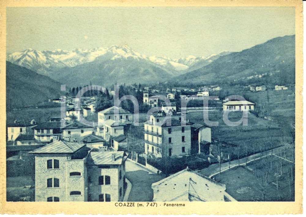 Cartolina originale da collezione 1941 COAZZE TO Scorcio panoramico VAL SANGONE Cartolina FG VG 1