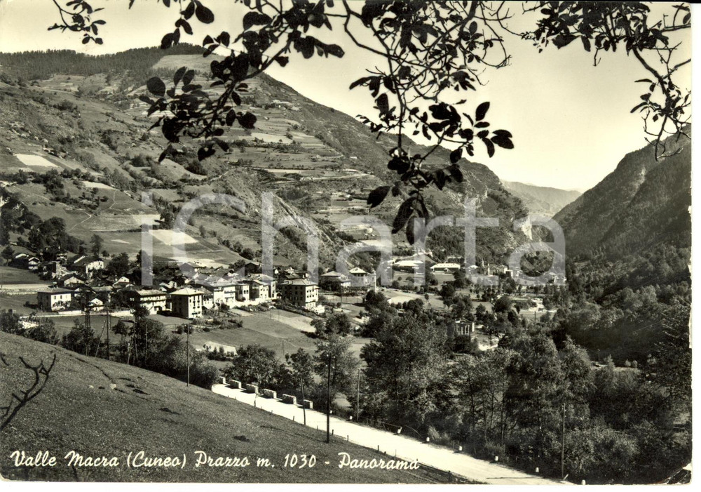 Cartolina originale da collezione 1959 PRAZZO CN Scorcio panoramico Valle MAIRA Cartolina FG VG 1