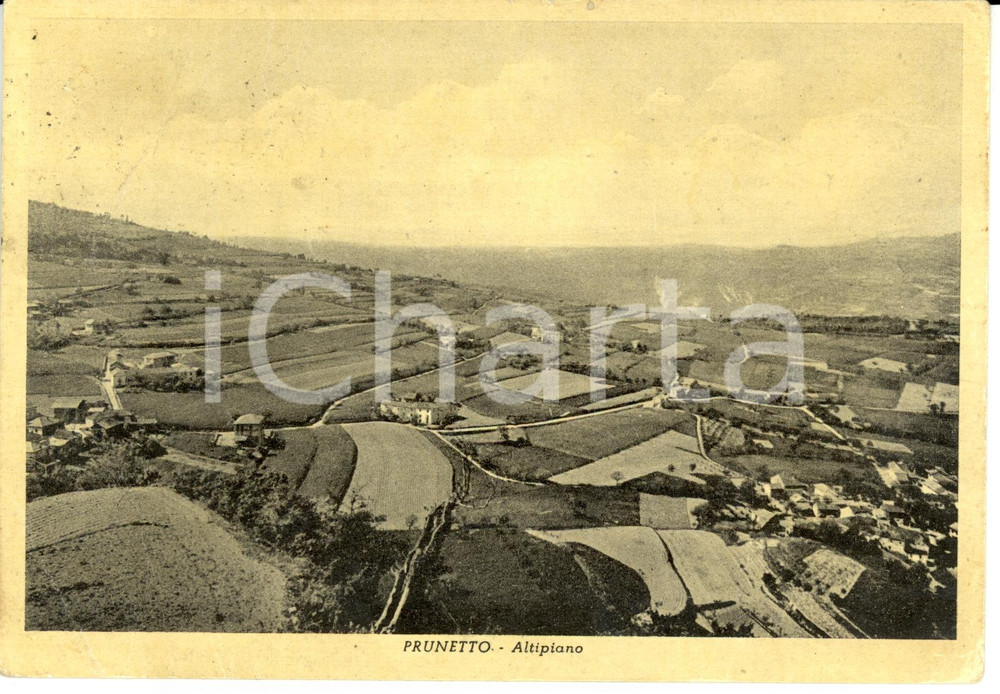 Cartolina originale da collezione 1959 PRUNETTO CN Veduta panoramica dell altipianoCartolina FG VG 1