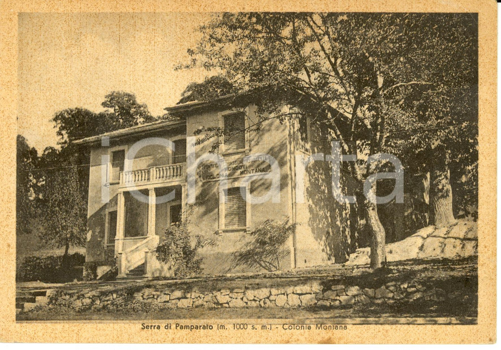 Cartolina originale da collezione 1950 PAMPARATO CN Frazione SERRA Veduta Colonia Montana FG VG 1