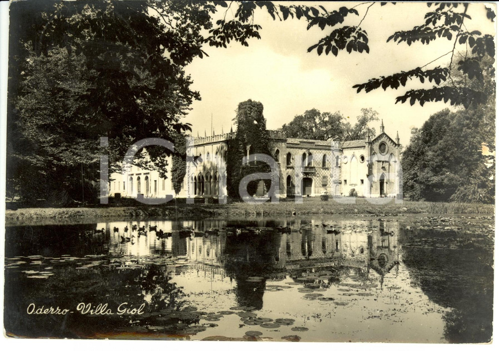 Cartolina originale da collezione 1956 ODERZO TV Veduta di VILLA GIOL Cartolina FG VG 1