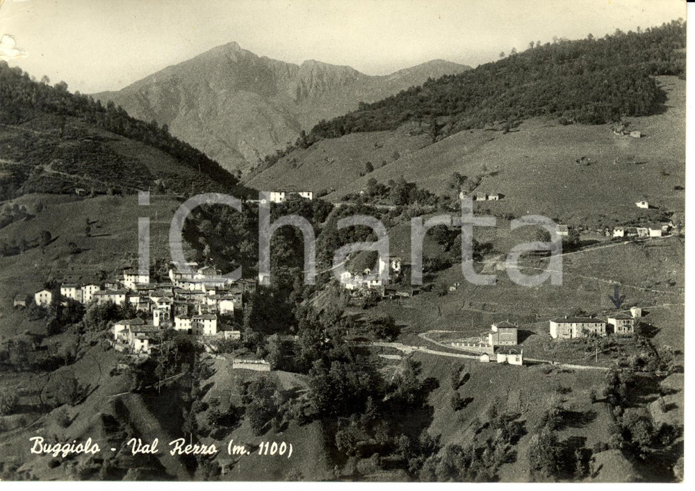 Cartolina originale da collezione 1960 ca BUGGIOLO VAL REZZO CO Scorcio panoramico Cartolina DANNEGGIATA FG VG 1