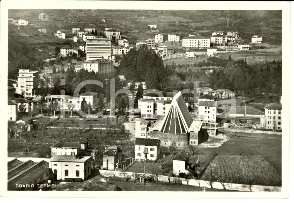 Cartolina originale da collezione 1964 BOARIO TERME BS Scorcio panoramico stazione termale Cartolina FG VG 1