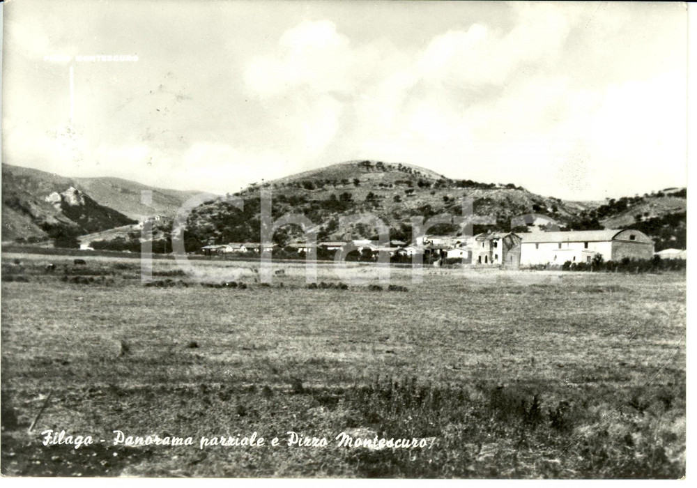 Cartolina originale da collezione 1974 FILAGA / PRIZZI PA Panorama con PIZZO MONTESCURO Cartolina FG VG 1