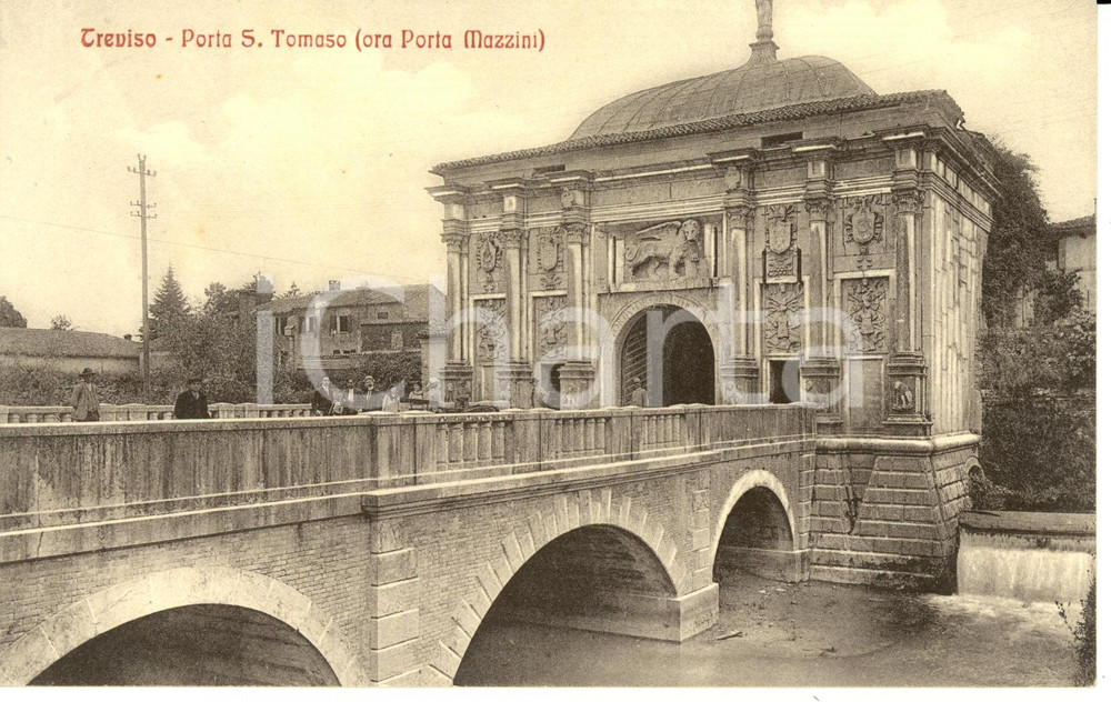 Cartolina originale da collezione 1910 ca TREVISO Veduta di Porta S. TOMASO giÃ  Porta MAZZINI Cartolina FP NV 1