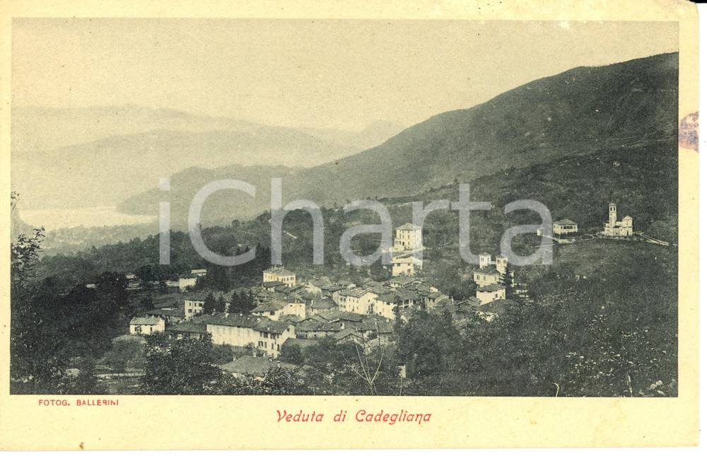 Cartolina originale da collezione 1910 ca CADEGLIANOVICONAGO VA Veduta con il lago Cartolina FP NV 1
