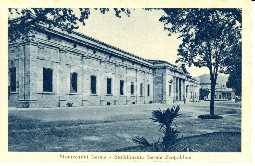Cartolina originale da collezione 1930 ca MONTECATINI TERME PT Veduta stabilimento TERME LEOPOLDINE FP NV 1