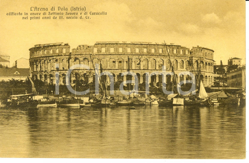 Cartolina originale da collezione 1920 ca POLA ISTRIA Veduta dell ARENA  Cartolina FP NV 1