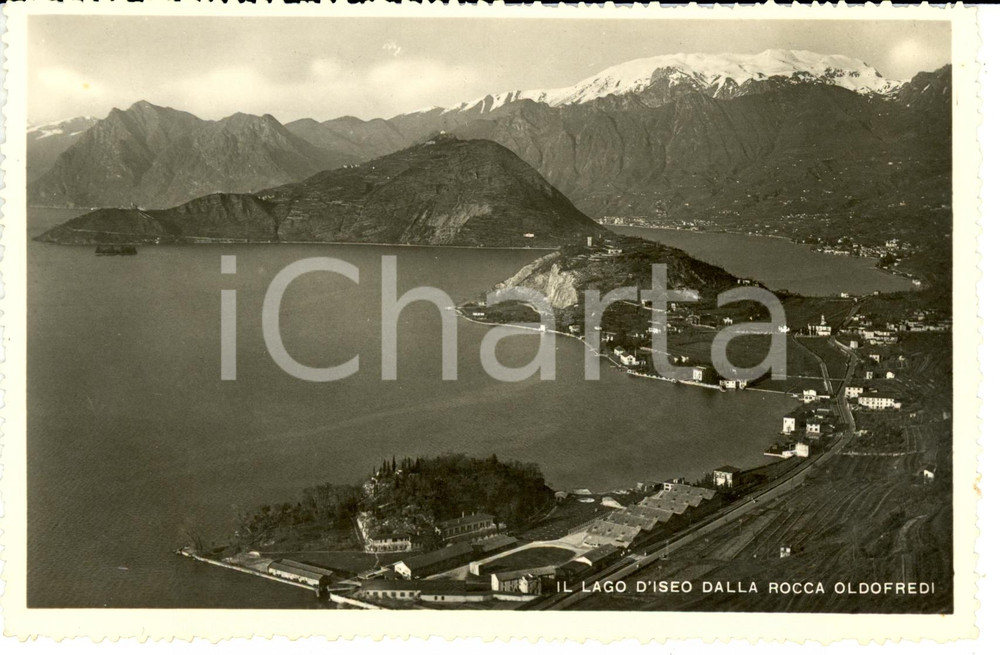 Cartolina originale da collezione 1950 ca MONTE ISOLA BS Veduta lago ISEO da rocca OLDOFREDI Cartolina FP NV 1