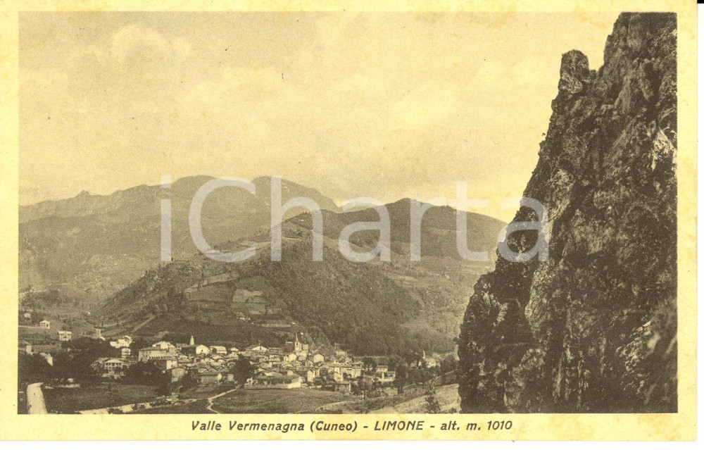Cartolina originale da collezione 1941 LIMONE PIEMONTE CN Panorama Valle VERMENAGNA Cartolina FP NV 1