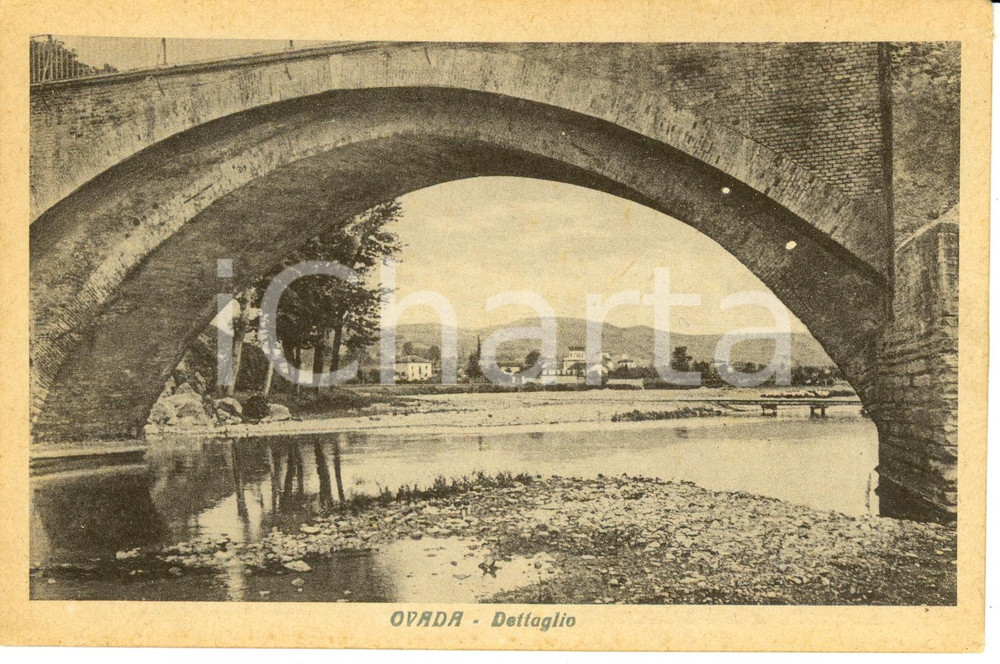 Cartolina originale da collezione 1943 OVADA AL Scorcio panoramico con dettaglio del ponte Cartolina 1