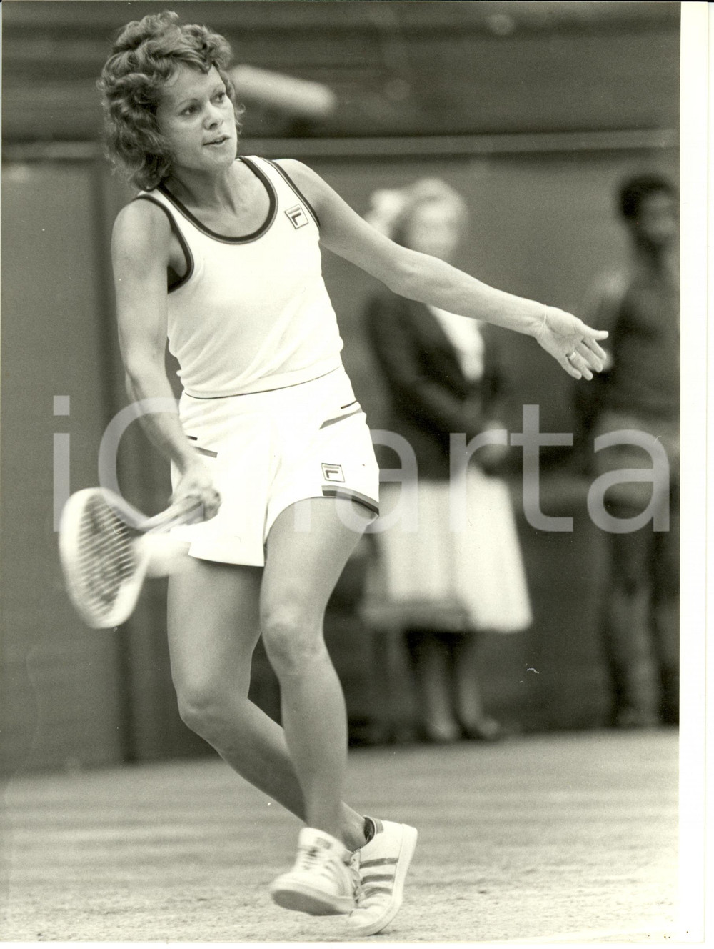 Fotografia d epoca originale 1980 WIMBLEDON UK Tennis Evonne CAWLEY in action during the final Photograph 1