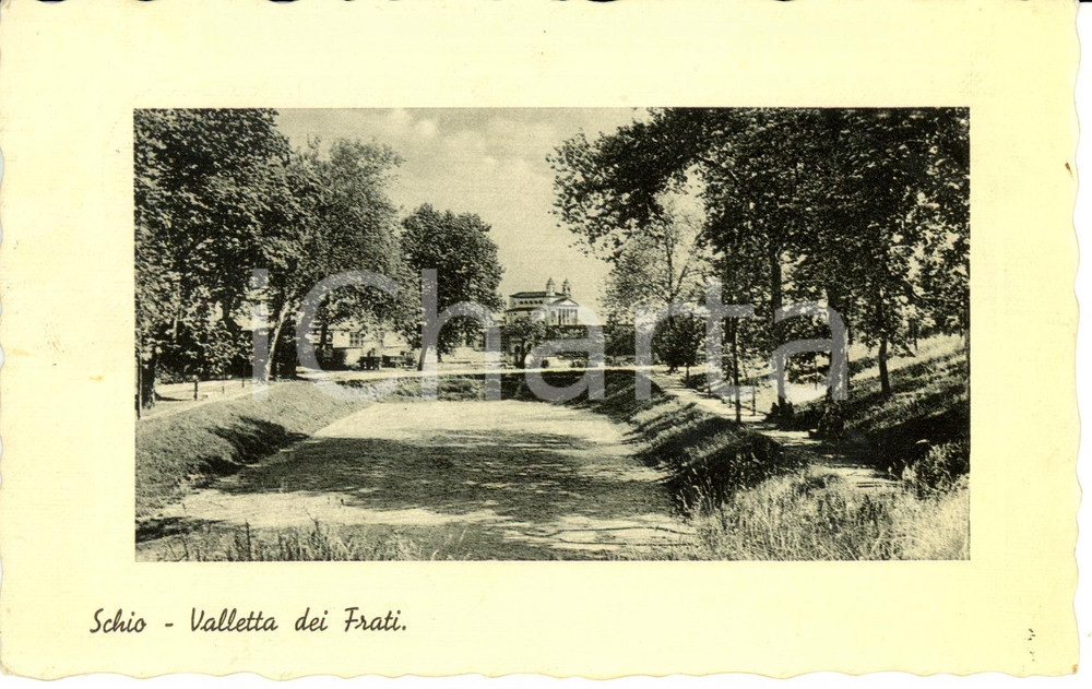 Cartolina originale da collezione 1935 SCHIO VI Veduta panoramica della Valletta dei Frati Cartolina FP VG 1