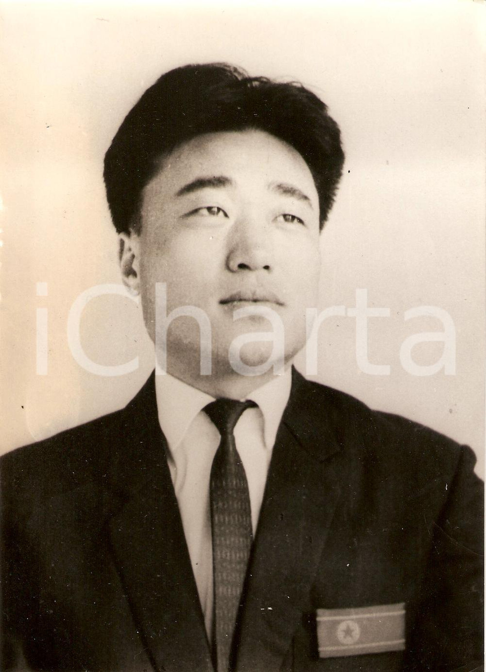 Fotografia d epoca originale 1968 COREA DEL NORD Nazionale calcio Ritratto Rim JOONG SUN Centromediano FOTO 1