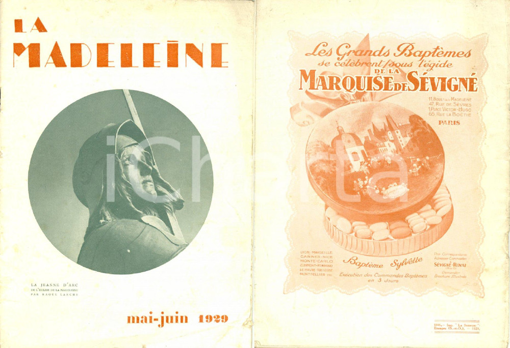 Giornale, rivista storica 1929 LA MADELEINE Pierre LYS Les lettres de JEHANNE D ARC con tavole Rivista 1