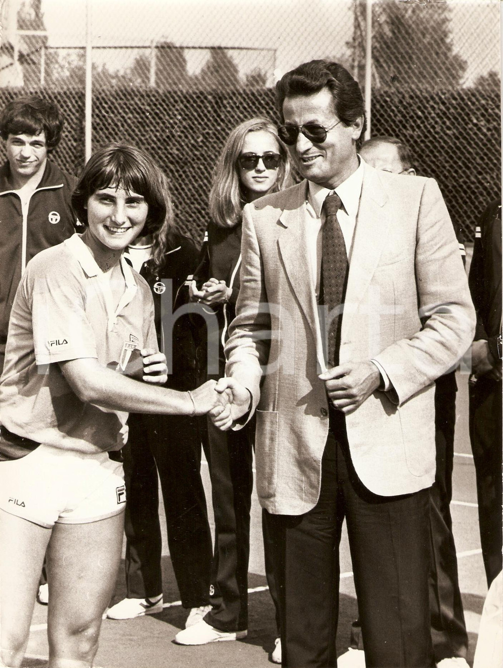 Fotografia d epoca originale 1981 REGGIO EMILIA Campionati Italiani TENNIS Paolo GALGANI premia WANITA NESTI 1