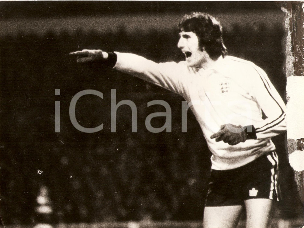 Fotografia d epoca originale 1980 ca INGHILTERRA Calcio MONDIALI Ray CLEMENCE Portiere Foto DANNEGGIATA 1