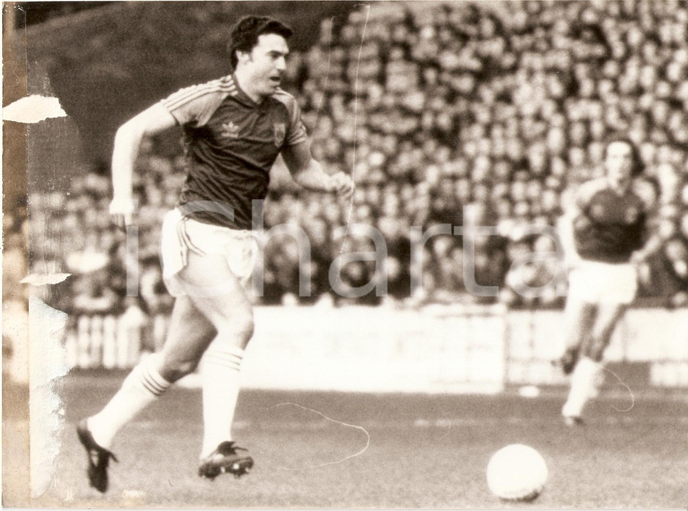 Fotografia d epoca originale 1975 ca INGHILTERRA Calcio WEST HAM Trevor BROOKING Fotografia DANNEGGIATA 1
