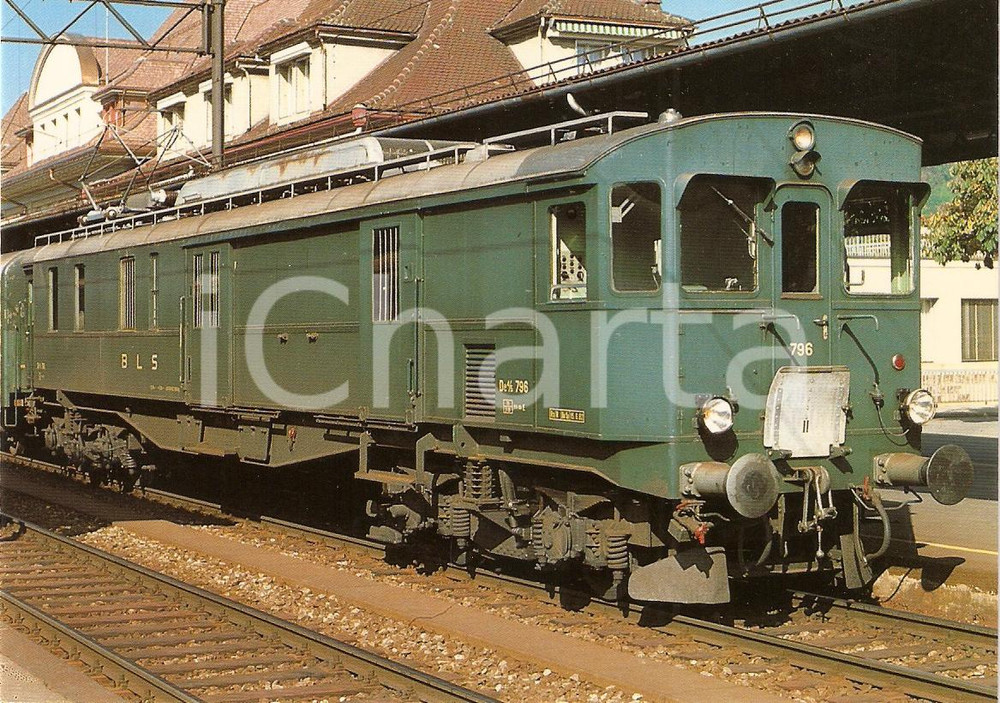 Cartolina originale da collezione 1984 SPIEZ SVIZZERA Railway BLS Baggage Motor Car De 4/5 796 Cartolina FG 1