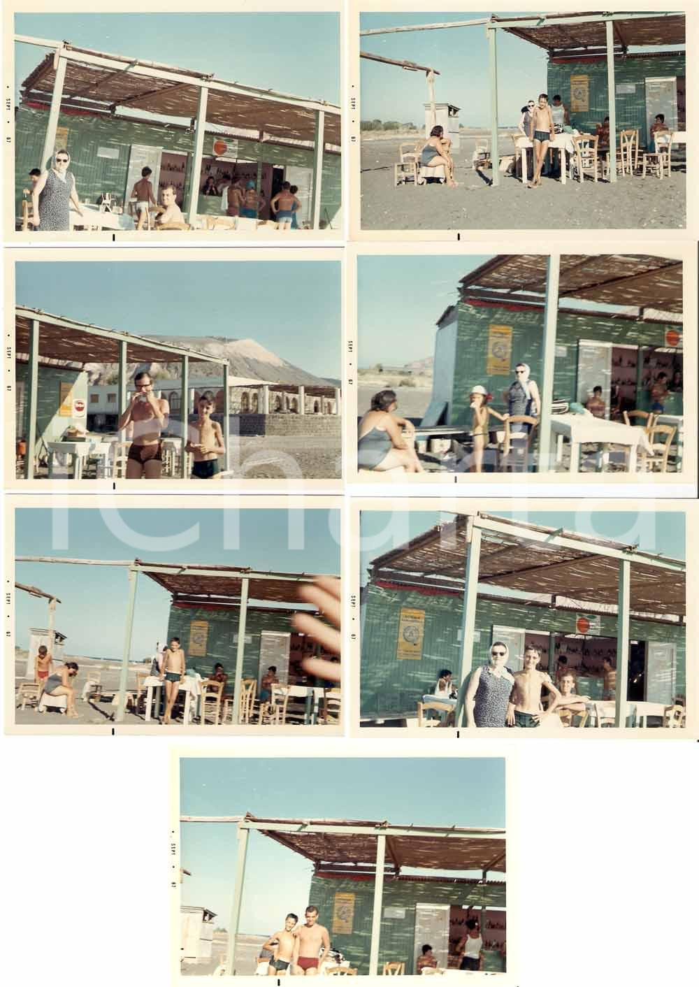 Fotografia d epoca originale 1967 LIPARI Isole EOLIE Chiosco sulla spiaggia BIRRA MESSINA Lotto 7 foto 1