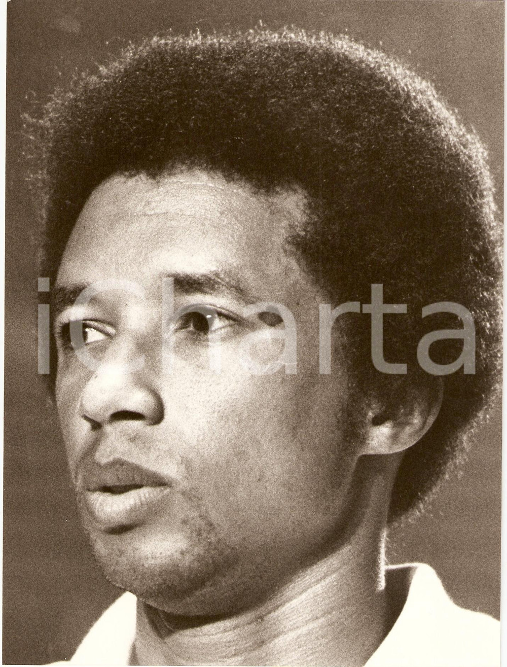 Fotografia d epoca originale 1976 ROMA Tennis COPPA PUMA Arthur ASHE Ritratto Fotografia 1