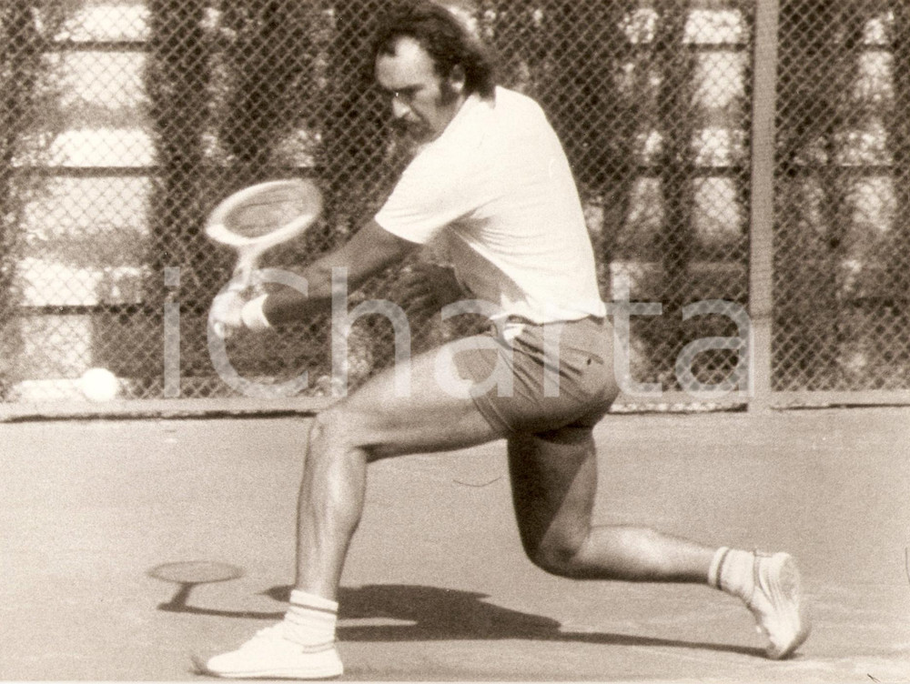 Fotografia d epoca originale 1980 ca AUSTRALIA Tennis Mark EDMONSON durante una partita Fotografia 1