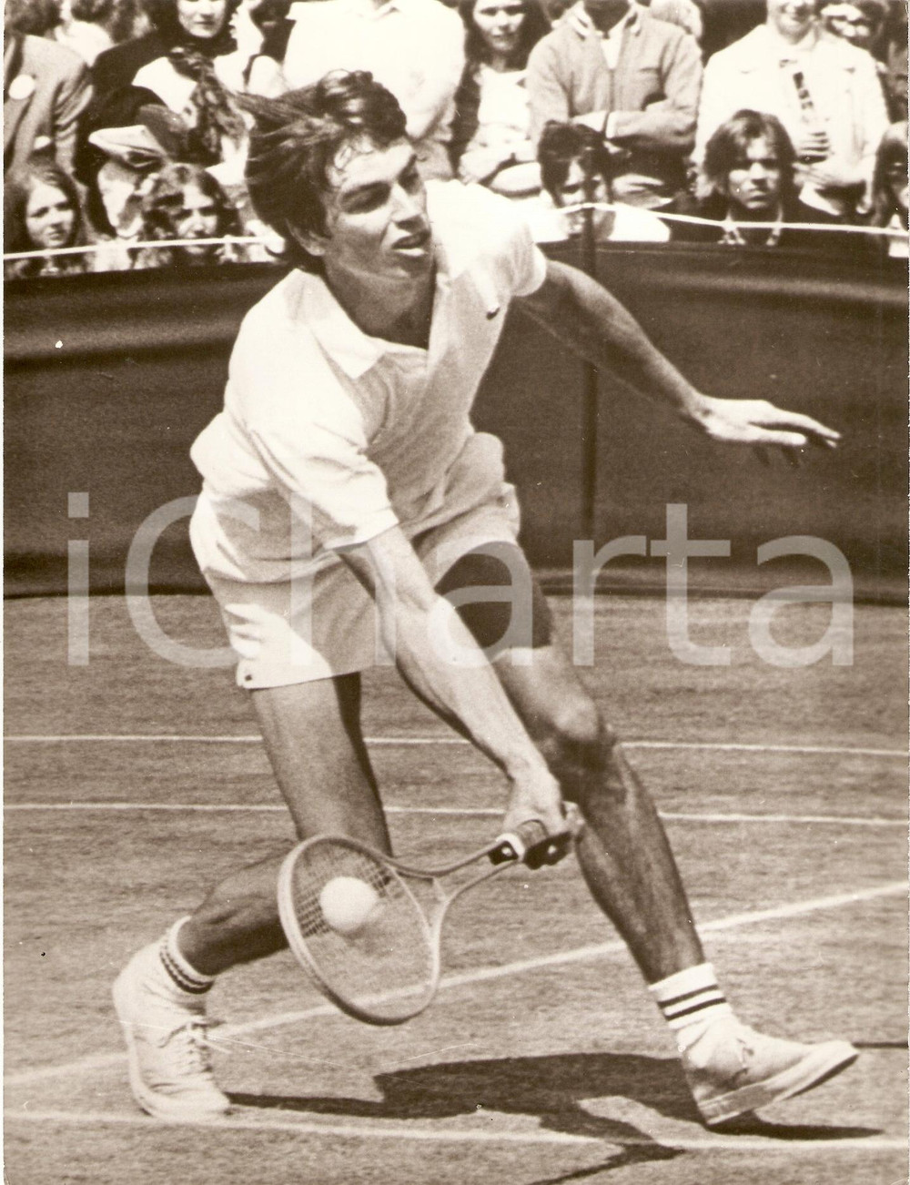 Fotografia d epoca originale 1980 ca STATI UNITI Tennis Erik VAN DILLEN durante un match Ritratto Fotografia 1