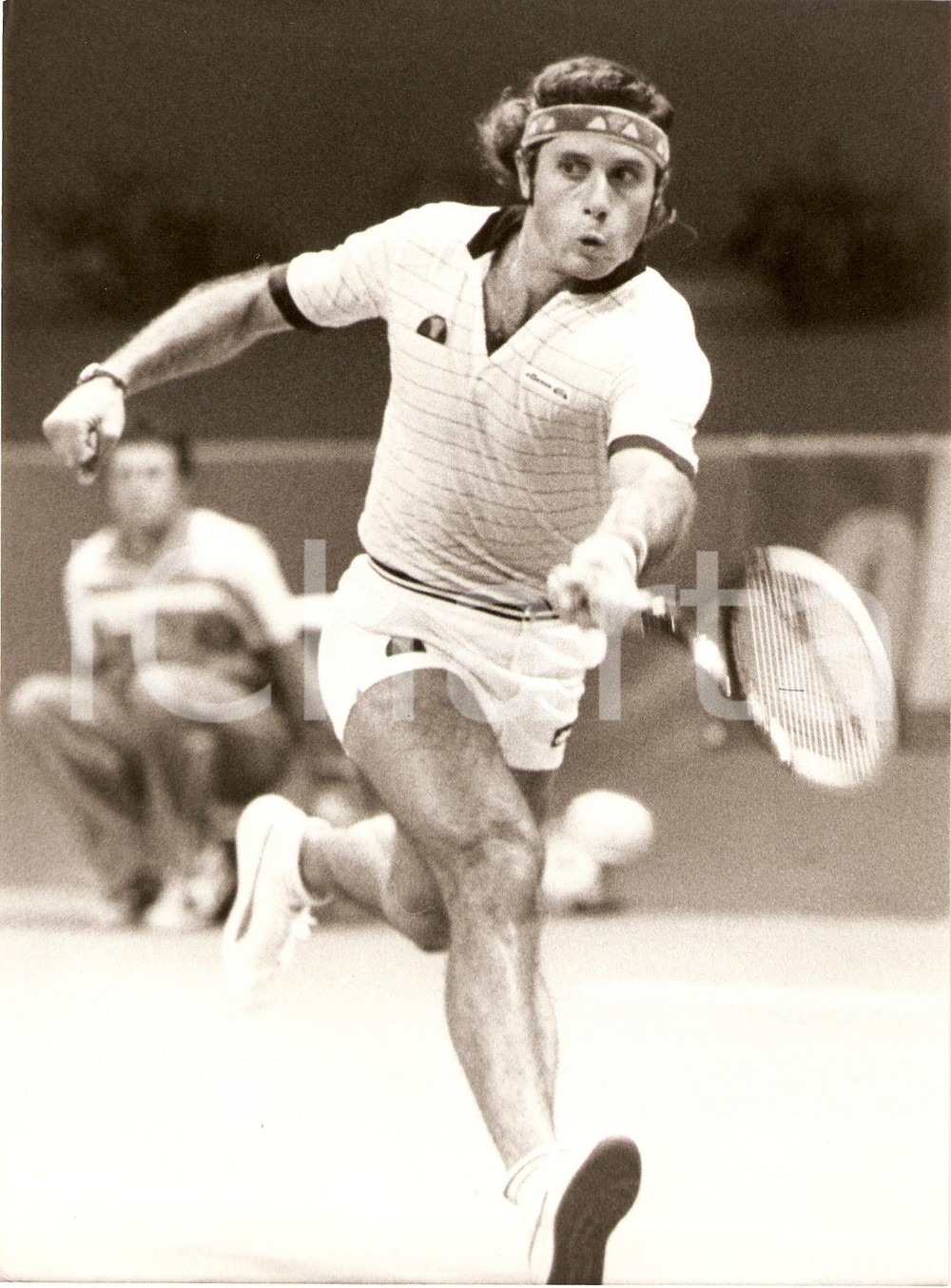 Fotografia d epoca originale 1982 MILANO Cuore Tennis Cup Guillermo VILAS durante incontro Foto 1