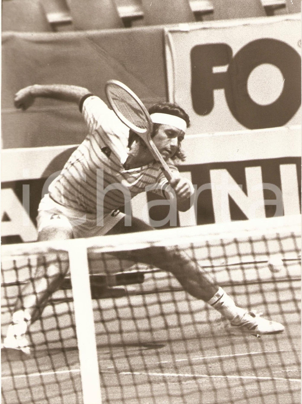 Fotografia d epoca originale 1981 INTERNAZIONALI DI ROMA Tennis Guillermo VILAS durante un match Fotografia 1