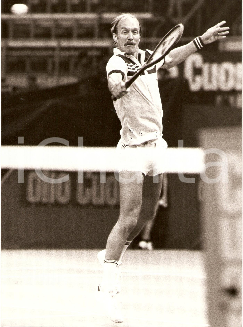 Fotografia d epoca originale 1982 MILANO Cuore Tennis Cup Stan SMITH match Sponsor OLIO CUORE Fotografia 1