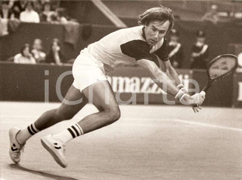 Fotografia d epoca originale 1980 MILANO Tennis RAMAZZOTTI CUP John ALEXANDER Sponsor CONVERSE Fotografia 1