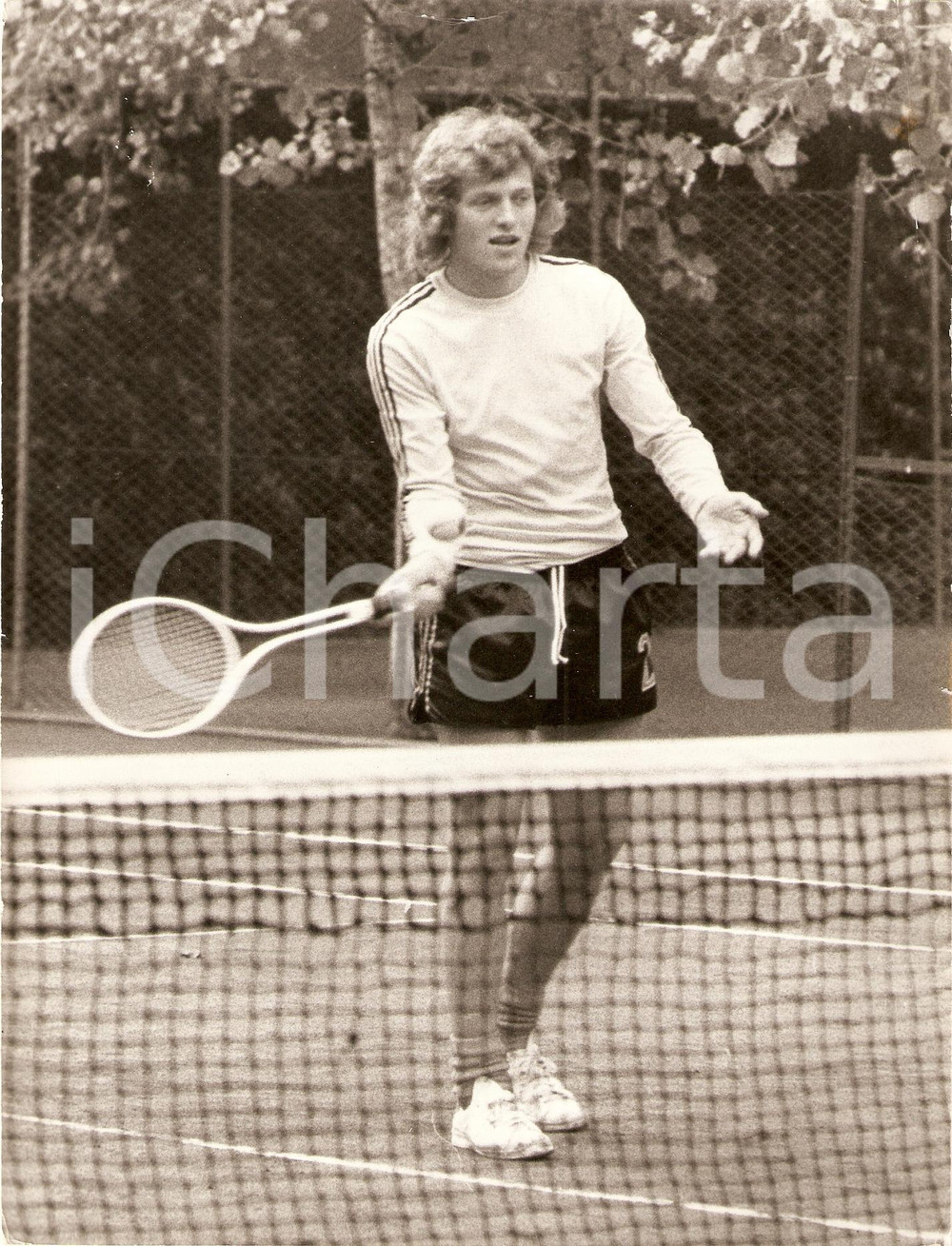 Fotografia d epoca originale 1970 ca PIETRASANTA LU Calciatore Arie HAAN Tennis Club LE FOCETTE Foto 1